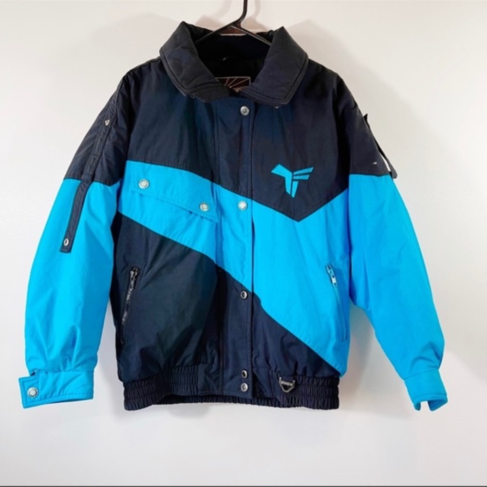 Vintage Tyrolia by Head Ski Jacket, Turquoise/Black, M